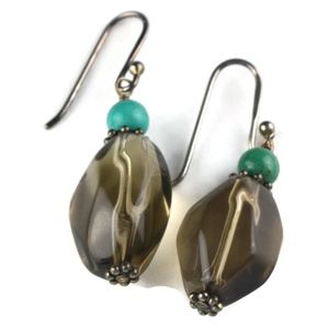 Sterling Silver Smokey Topaz & Tourquiose